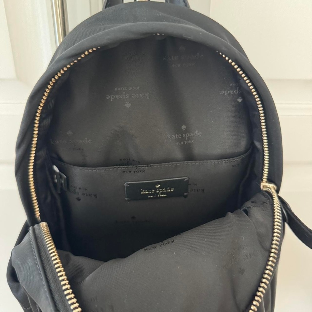 Black Kate Spade New York Chelsea Mini Backpack w/ gold - Picture 5 of 6